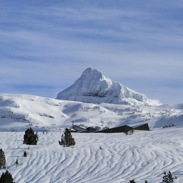 Vue enneigée depuis La Pierre Saint-Martin