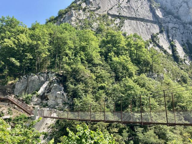 Pasarela hacia el fuerte de Portalet