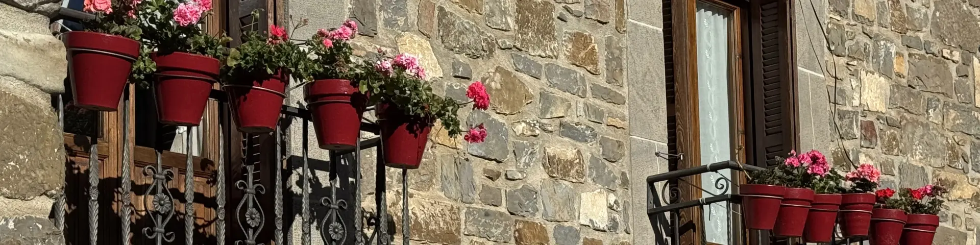 Façade de maison en Pyrénées espagnoles.